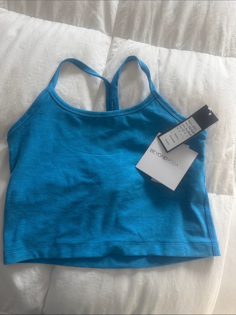 Beyond Yoga Vibrant Blue Racerback Crop Tank